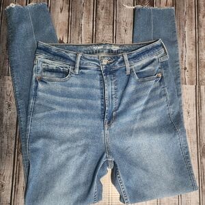 Old Navy Blue Jeans High Rise Super Skinny Size 12 Tall
